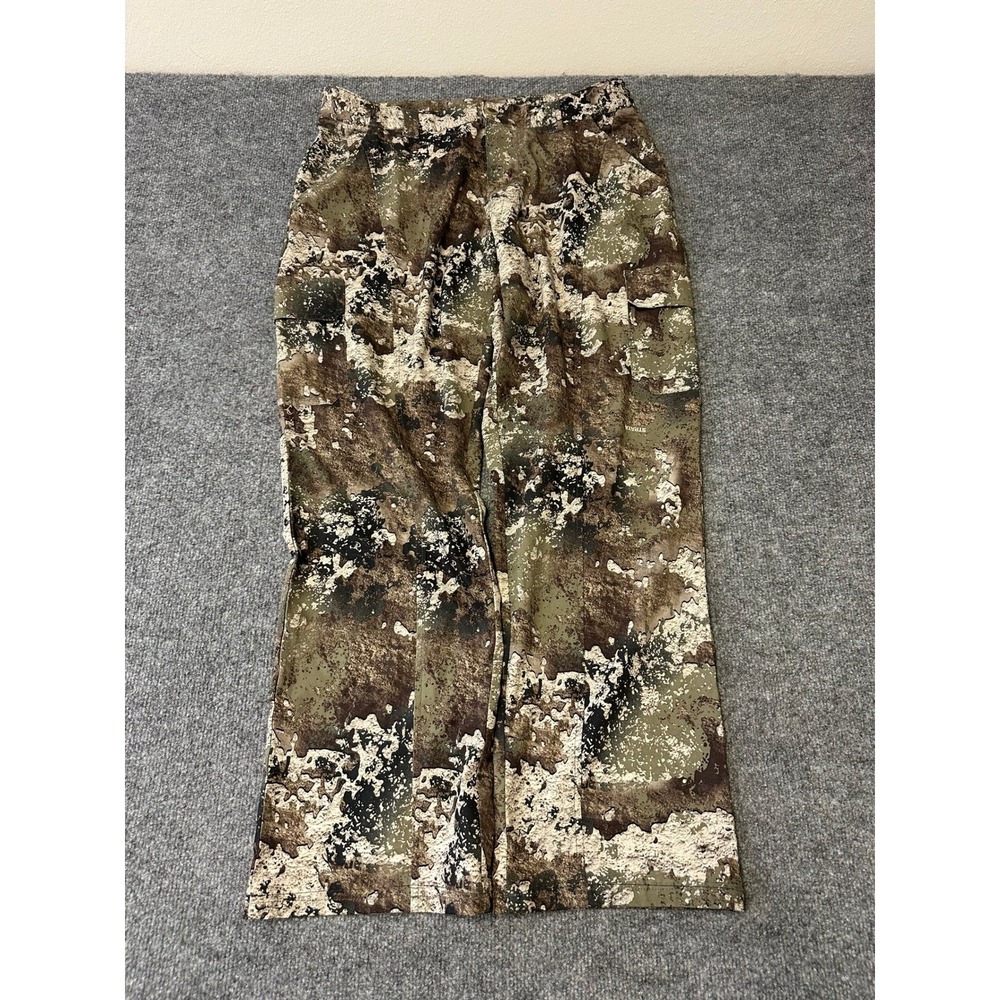 SHE Outdoor Pants Womens Size L Brown Strata Camo Cargo Stretch Hunting Hiking